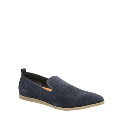 Navy 'Alfredo' mens casual slip on loafers